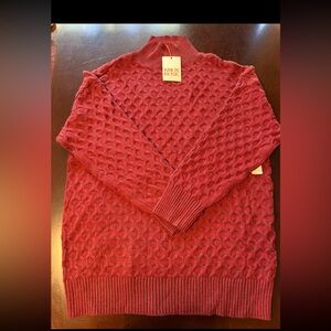 NWT Red Textured Turtleneck